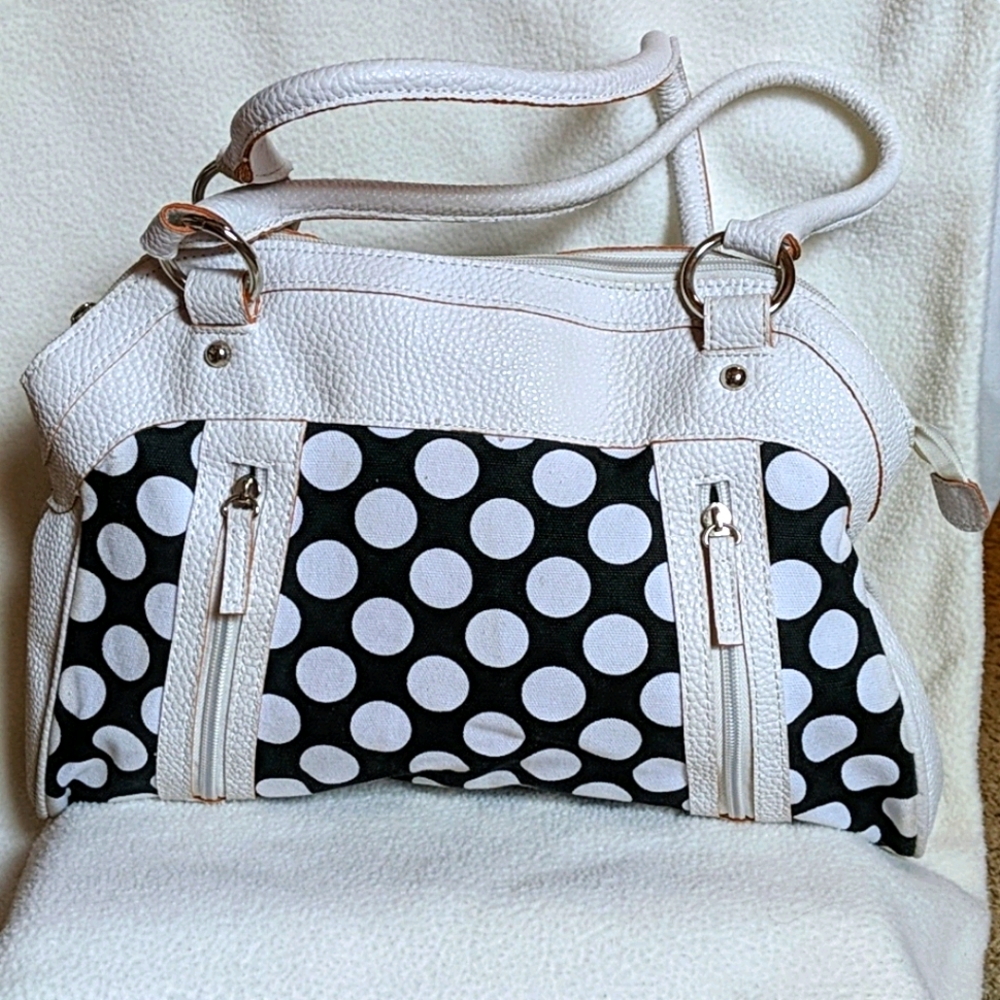 Jazzd black and white shoulder bag/tote